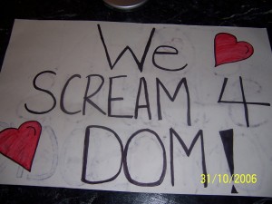 oops...wrong sign. Well, we held this one up too!