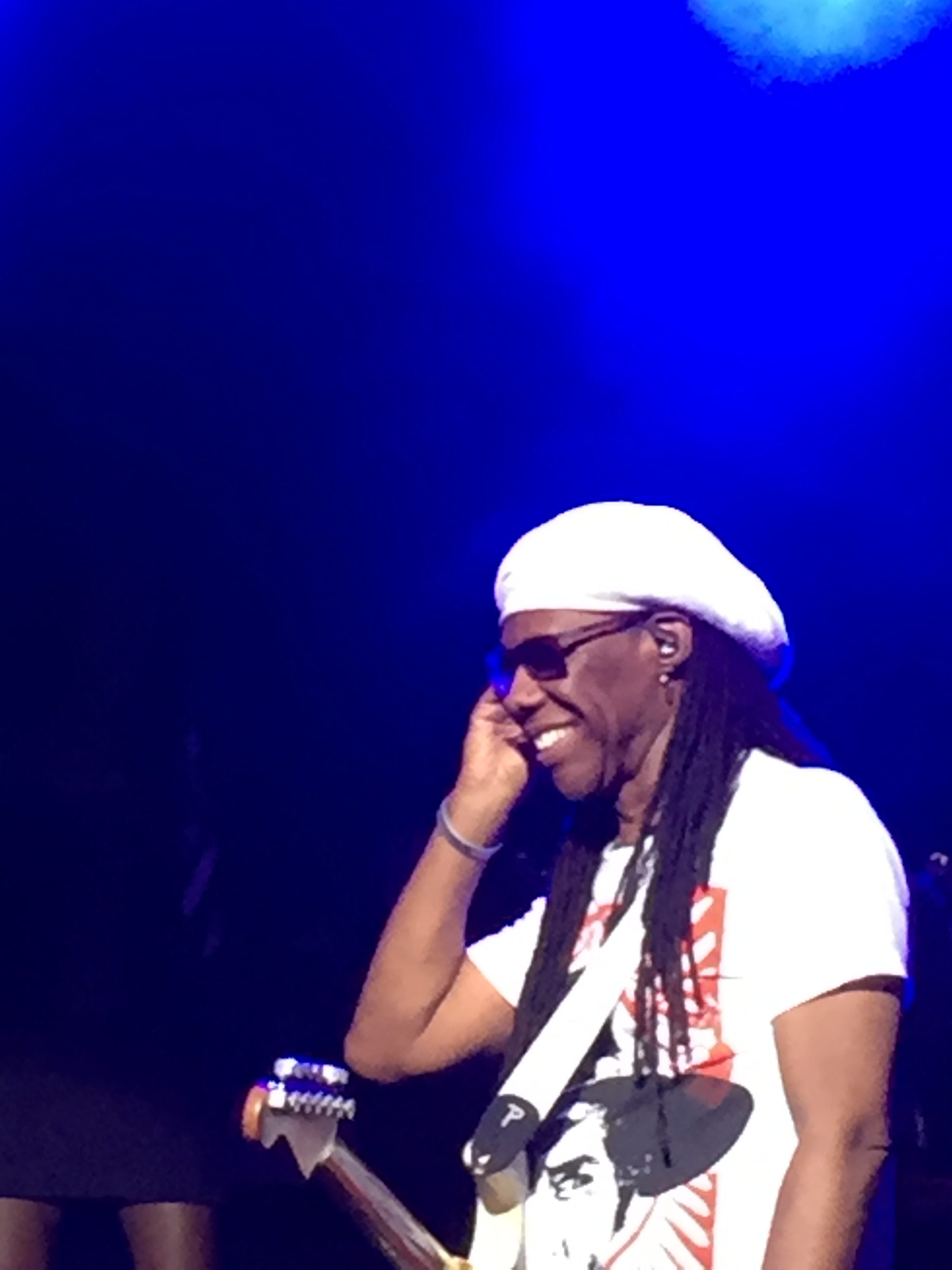 Nile wearing the wristband