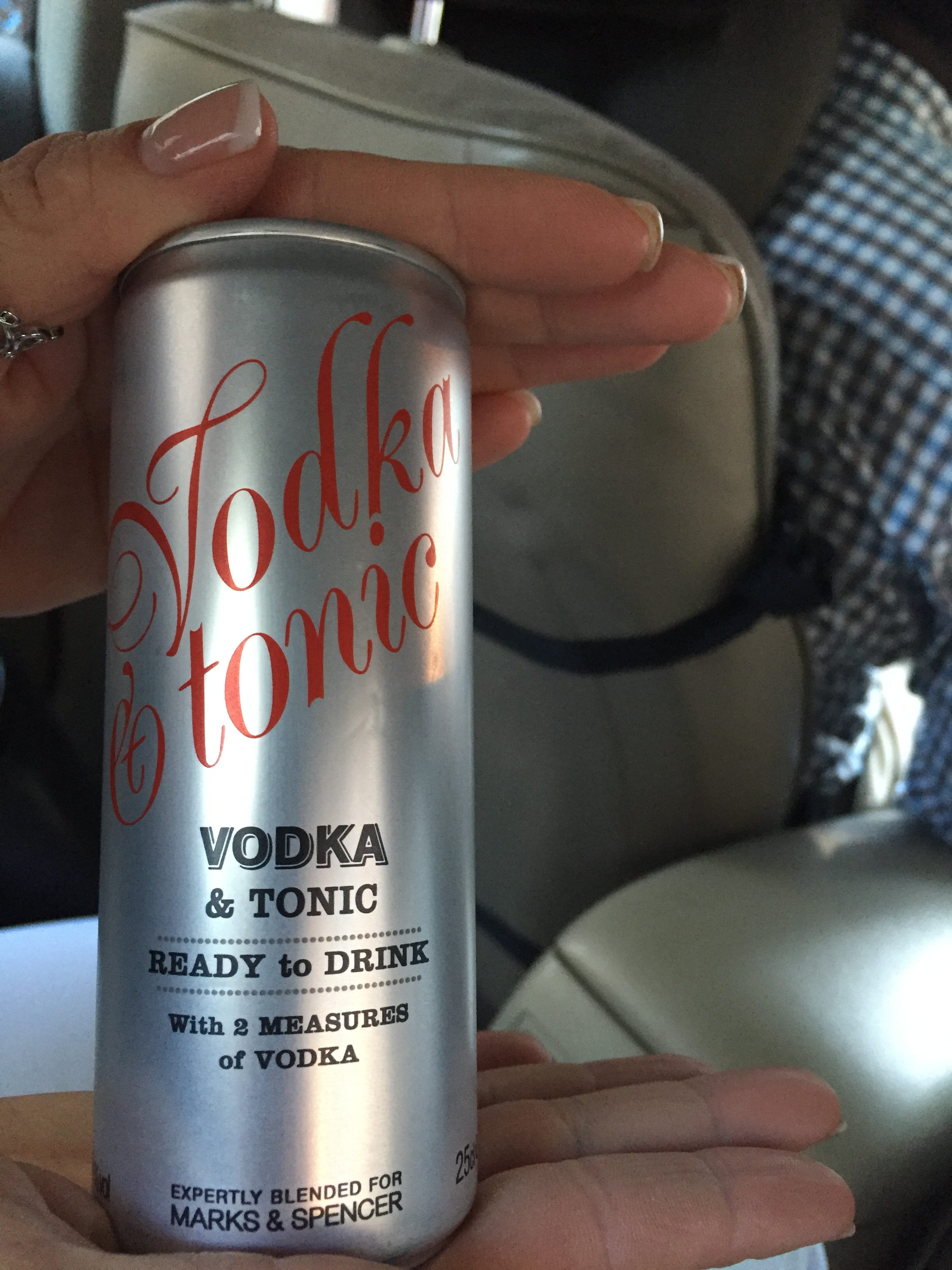 Vodka tonic in a can!