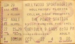Jason’s Power Station ticket from 1985!